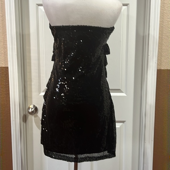 Rachael & Chloe Black Strapless Sequin Mini Dress - Picture 7 of 10